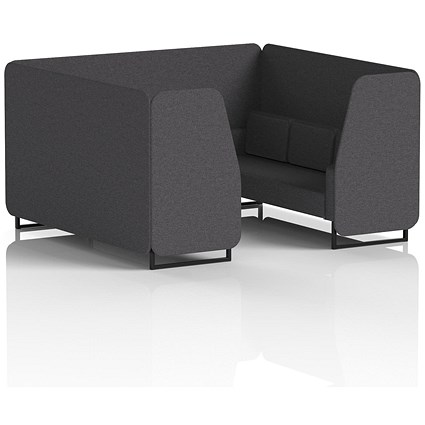 Brixworth 6 Seater Booth, Black Legs, X2 Fabric, Arithmetic Panels And Sofa
