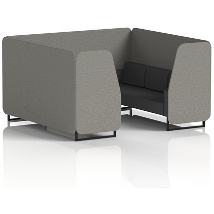 Brixworth 6 Seater Booth, Black Legs, X2 Fabric, Number Panels And Arithmetic Sofa