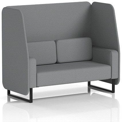 Brixworth 2 Seater Open Booth, Black Legs, Synergy Fabric, Partner Panels And Sofa