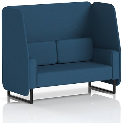 Brixworth 2 Seater Open Booth, Black Legs, Sumi Fabric, Uto Panels And Sofa