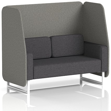 Brixworth 2 Seater Open Booth, White Legs, X2 Fabric, Number Panels And Arithmetic Sofa