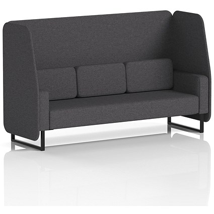 Brixworth 3 Seater Open Booth, Black Legs, X2 Fabric, Arithmetic Panels And Sofa
