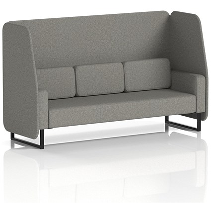 Brixworth 3 Seater Open Booth, Black Legs, X2 Fabric, Number Panels And Sofa