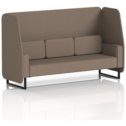 Brixworth 3 Seater Open Booth, Black Legs, X2 Fabric, Theory Panels And Sofa