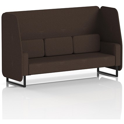 Brixworth 3 Seater Open Booth, Black Legs, Synergy Fabric, Wed Panels And Sofa