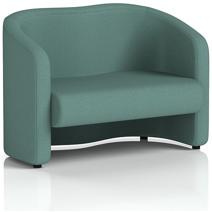 Lamport 2 Seater Sofa, With Black Feet, In Sumi Fabric, Handa