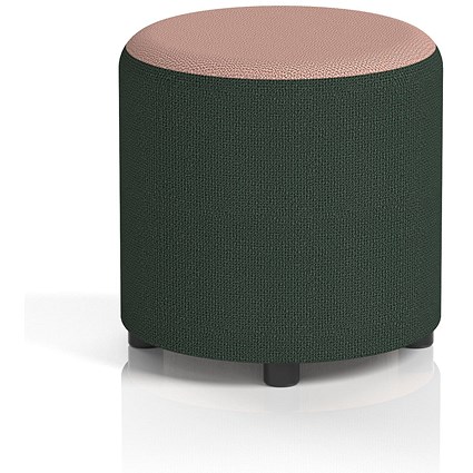 Harlestone Small Round Stool, In Yoredale Fabric, Ingleton Body Kidstone Top