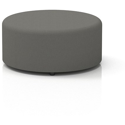 Harlestone Large Round Stool, In Yoredale Fabric, Hardraw Body And Top