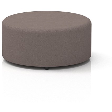 Harlestone Large Round Stool, In Yoredale Fabric, Settle Body And Top