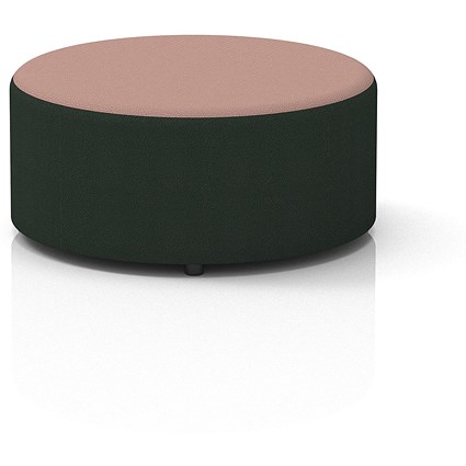 Harlestone Large Round Stool, In Yoredale Fabric, Ingleton Body Kidstone Top