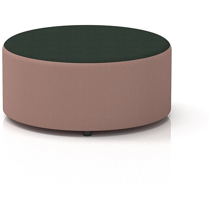 Harlestone Large Round Stool, In Yoredale Fabric, Kidstone Body Ingleton Top
