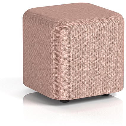 Harlestone Small Square Stool, In Yoredale Fabric, Kidstone Body And Top