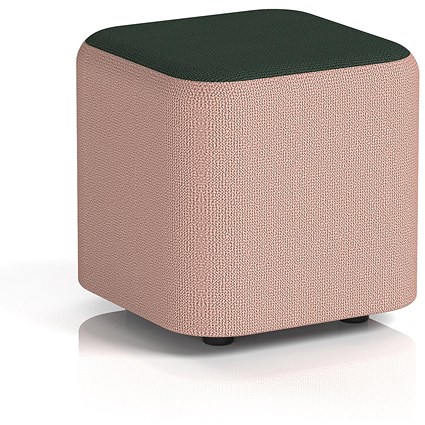 Harlestone Small Square Stool, In Yoredale Fabric, Kidstone Body Ingleton Top
