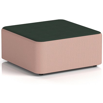 Harlestone Large Square Stool, In Yoredale Fabric, Kidstone Body Ingleton Top