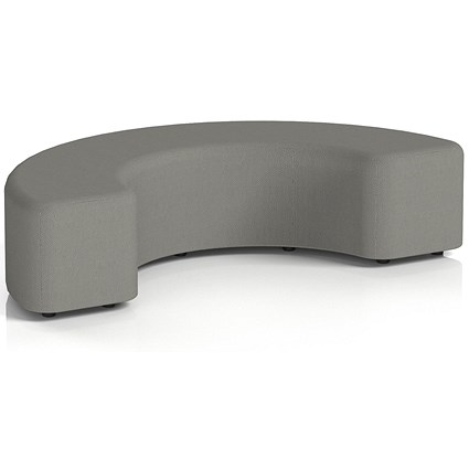 Harlestone 180 Degree Stool, In Yoredale Fabric, Hardraw Body And Top