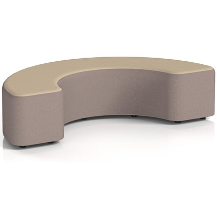 Harlestone 180 Degree Stool, In Yoredale Fabric, Settle Body Gordale Top