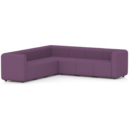 Mawsley Modular Seating Set L-Shaped Corner Sofa, 7 Seater, With Arms, Era - Prime