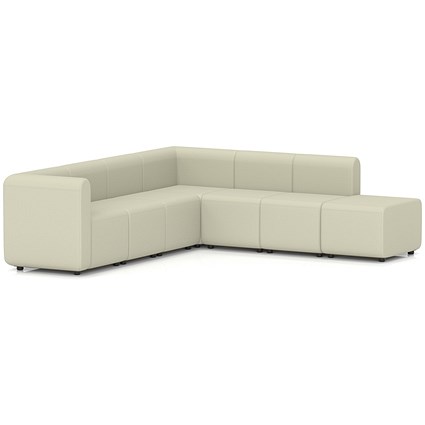Mawsley Modular Seating Set L-Shaped Corner Sofa, 7 Seater, With Right Arms, Era - Futurist