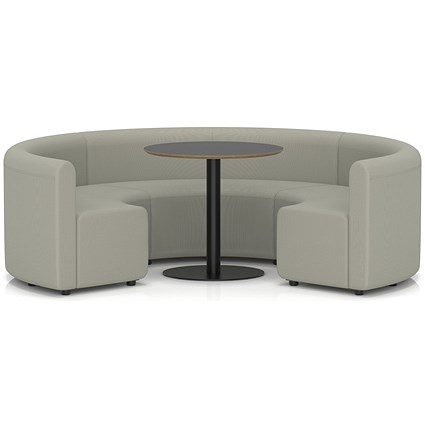 Mawsley Modular Seating Set Circular Sofa, Low Back, With Black Table, Era - Generation