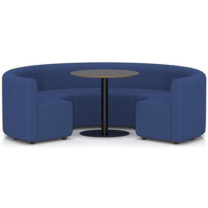 Mawsley Modular Seating Set Circular Sofa, Low Back, With Black Table, Era - Perennial