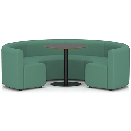 Mawsley Modular Seating Set Circular Sofa, Low Back, With Black Table, Era - Rest