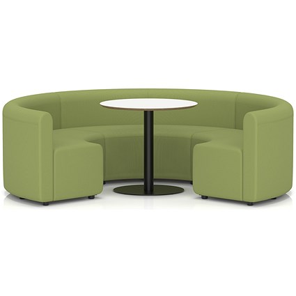 Mawsley Modular Seating Set Circular Sofa, Low Back, With White Table, Era - Endurance