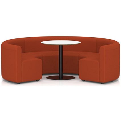Mawsley Modular Seating Set Circular Sofa, Low Back, With White Table, Era - Experience