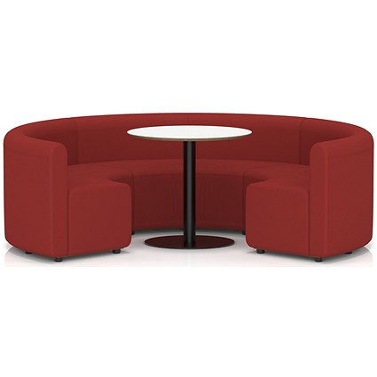 Mawsley Modular Seating Set Circular Sofa, Low Back, With White Table, Era - Extent