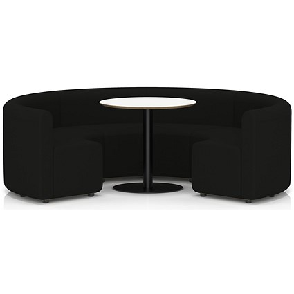 Mawsley Modular Seating Set Circular Sofa, Low Back, With White Table, Era - Forward