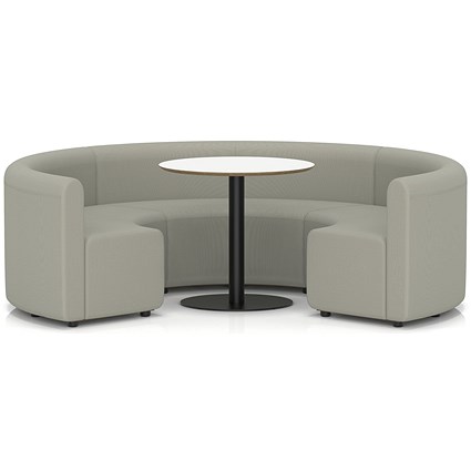 Mawsley Modular Seating Set Circular Sofa, Low Back, With White Table, Era - Generation