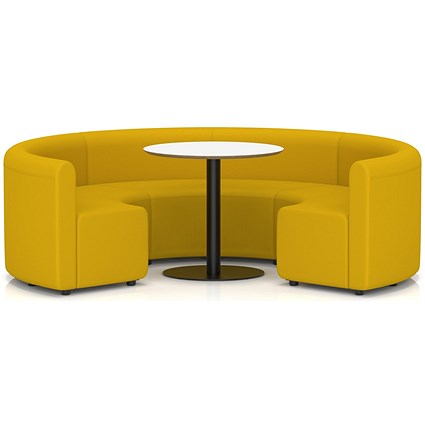 Mawsley Modular Seating Set Circular Sofa, Low Back, With White Table, Era - Occasion