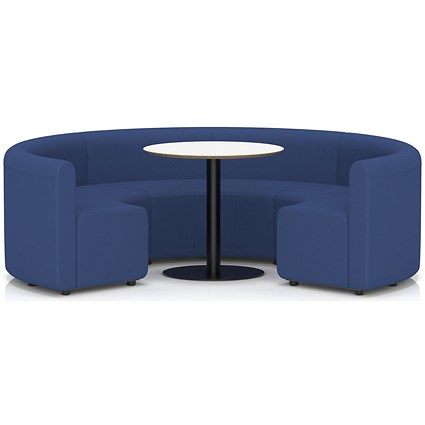 Mawsley Modular Seating Set Circular Sofa, Low Back, With White Table, Era - Perennial