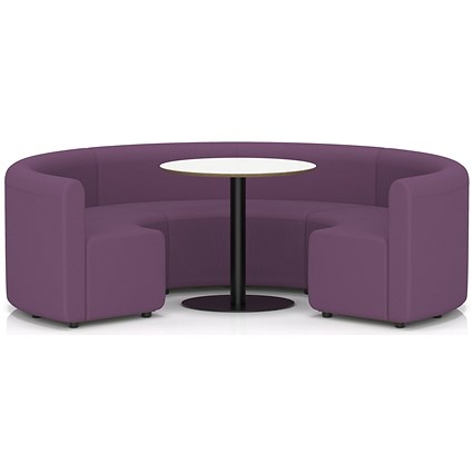Mawsley Modular Seating Set Circular Sofa, Low Back, With White Table, Era - Prime