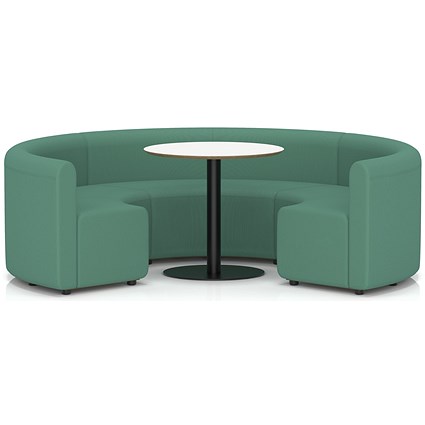 Mawsley Modular Seating Set Circular Sofa, Low Back, With White Table, Era - Rest
