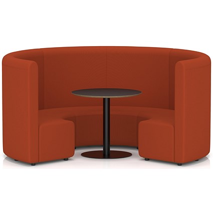 Mawsley Modular Seating Set Circular Sofa, High Back, With Black Table, Era - Experience