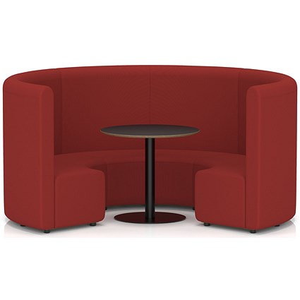 Mawsley Modular Seating Set Circular Sofa, High Back, With Black Table, Era - Extent