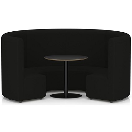 Mawsley Modular Seating Set Circular Sofa, High Back, With Black Table, Era - Forward