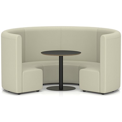 Mawsley Modular Seating Set Circular Sofa, High Back, With Black Table, Era - Futurist