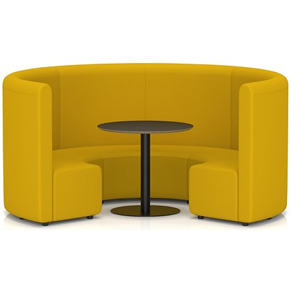 Mawsley Modular Seating Set Circular Sofa, High Back, With Black Table, Era - Occasion