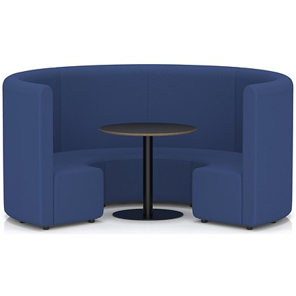 Mawsley Modular Seating Set Circular Sofa, High Back, With Black Table, Era - Perennial