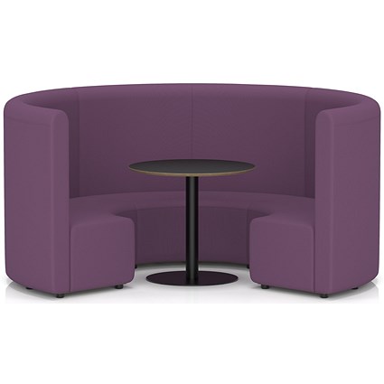 Mawsley Modular Seating Set Circular Sofa, High Back, With Black Table, Era - Prime