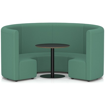 Mawsley Modular Seating Set Circular Sofa, High Back, With Black Table, Era - Rest