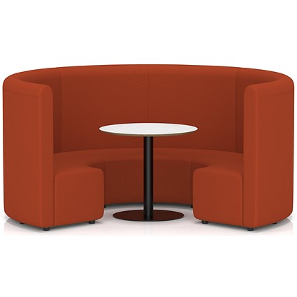 Mawsley Modular Seating Set Circular Sofa, High Back, With White Table, Era - Experience