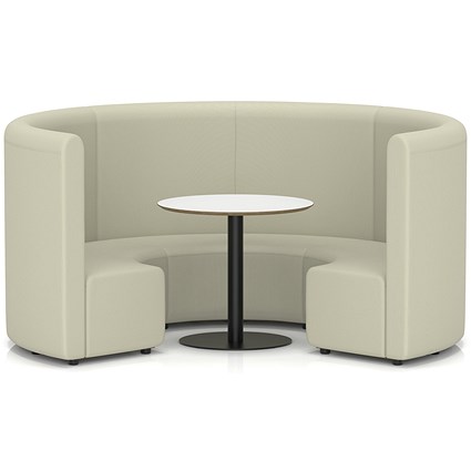 Mawsley Modular Seating Set Circular Sofa, High Back, With White Table, Era - Futurist