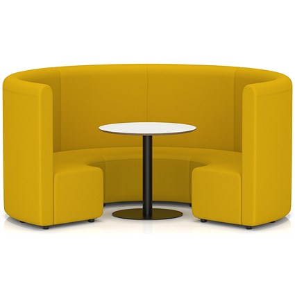 Mawsley Modular Seating Set Circular Sofa, High Back, With White Table, Era - Occasion