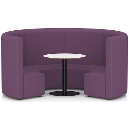Mawsley Modular Seating Set Circular Sofa, High Back, With White Table, Era - Prime