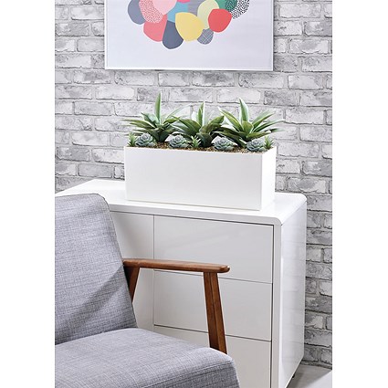 Agave and Succulent Matte Lava Trough LLRAGS350/RDYLV