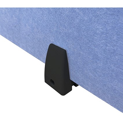 5 Star PET Desk Edge Clamp Screen Holder, For Deskmount Screen, Black, Pack of 2