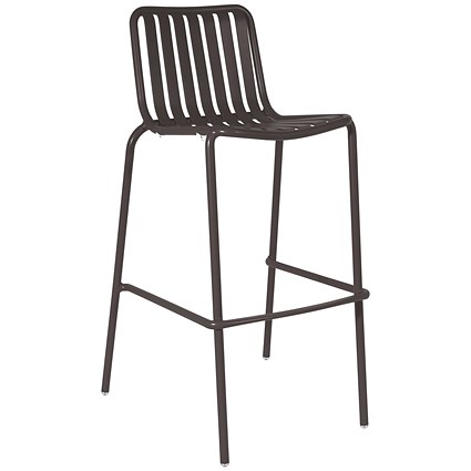 Lark Bar Chair Aluminium Charcoal