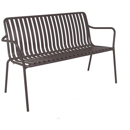 Lark Two Seater Bench Aluminium Charcoal